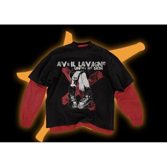 Avril Lavigne Official Merch Under‎ My Skin 20th Anniversary Long Sleeve M NEW - Picture 1 of 7